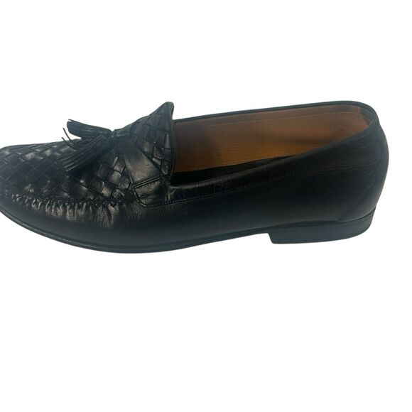 COLE HAAN Mens Casual Dress Shoes Black Woven Leather Tassel Loafer SZ 12 Resort main image 11